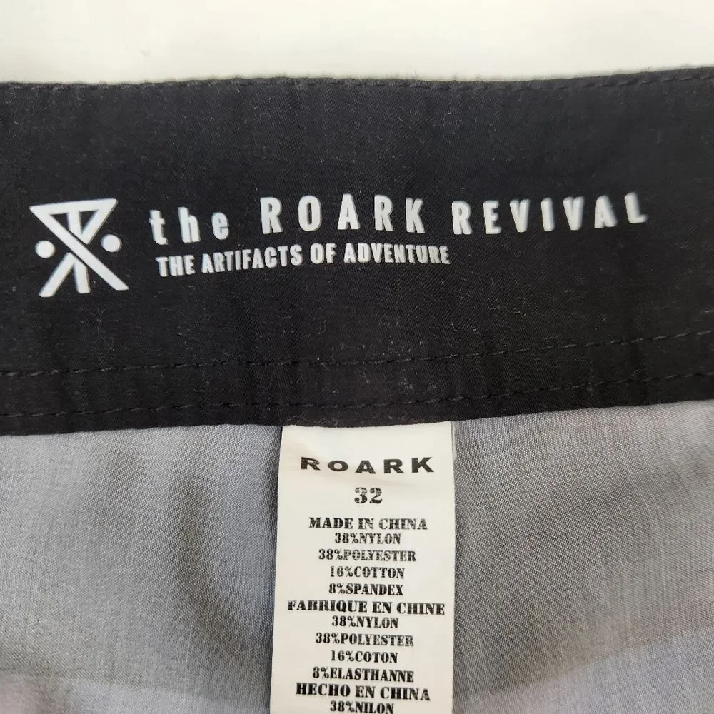 Roark Revival Mens Stripoli Hybrid Linerless Single Pocket Board Shorts 32